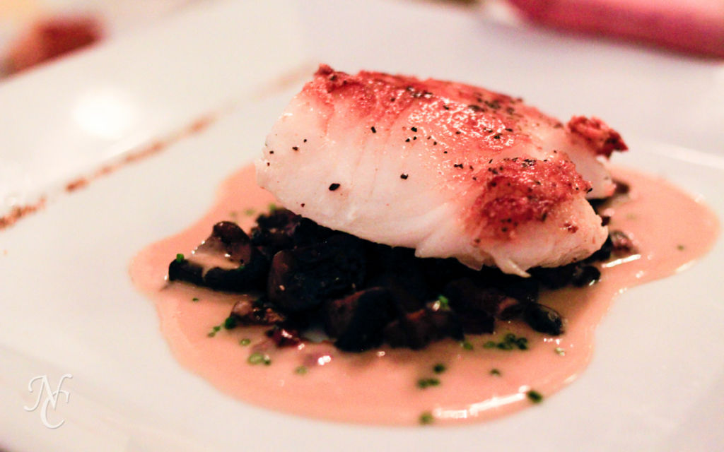 Chilean seabass - fresh fish that comes off in slabs when cut softly
