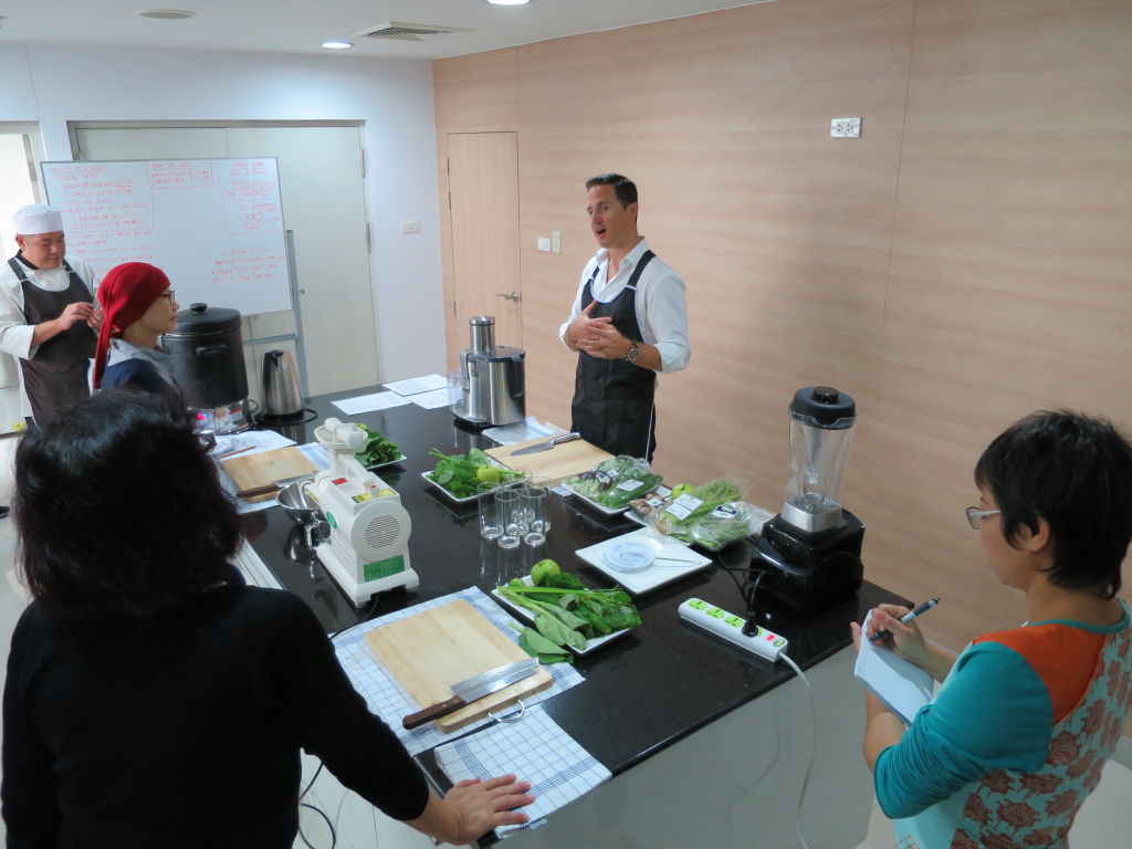 Food preparation class where we learnt Vegetable Juicing